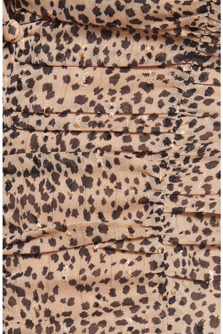 Colima Animal Print Ruched Top, Alternate, color, TAUPE-GOLD ANIMAL