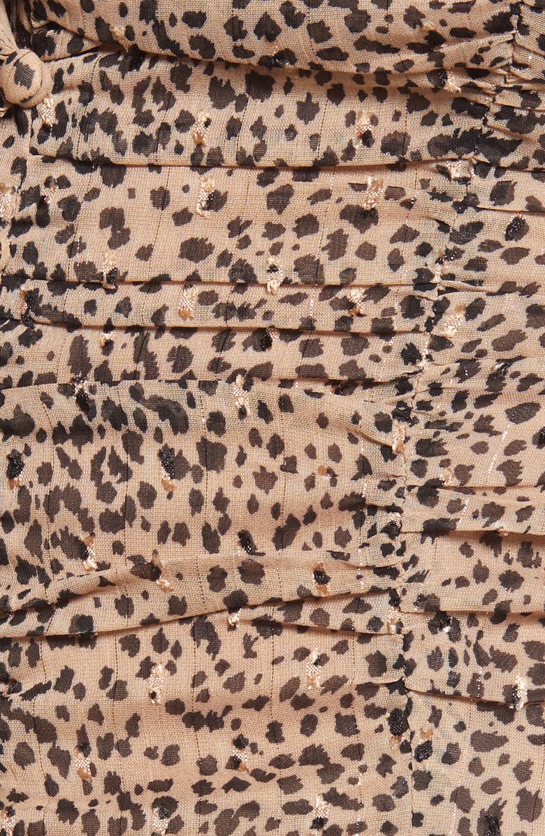 ASTR the Label Colima Animal Print Ruched Top, Alternate, color, 
