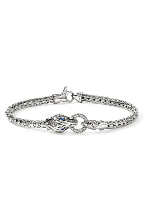 Naga Bracelet, Sterling Silver, Diamonds