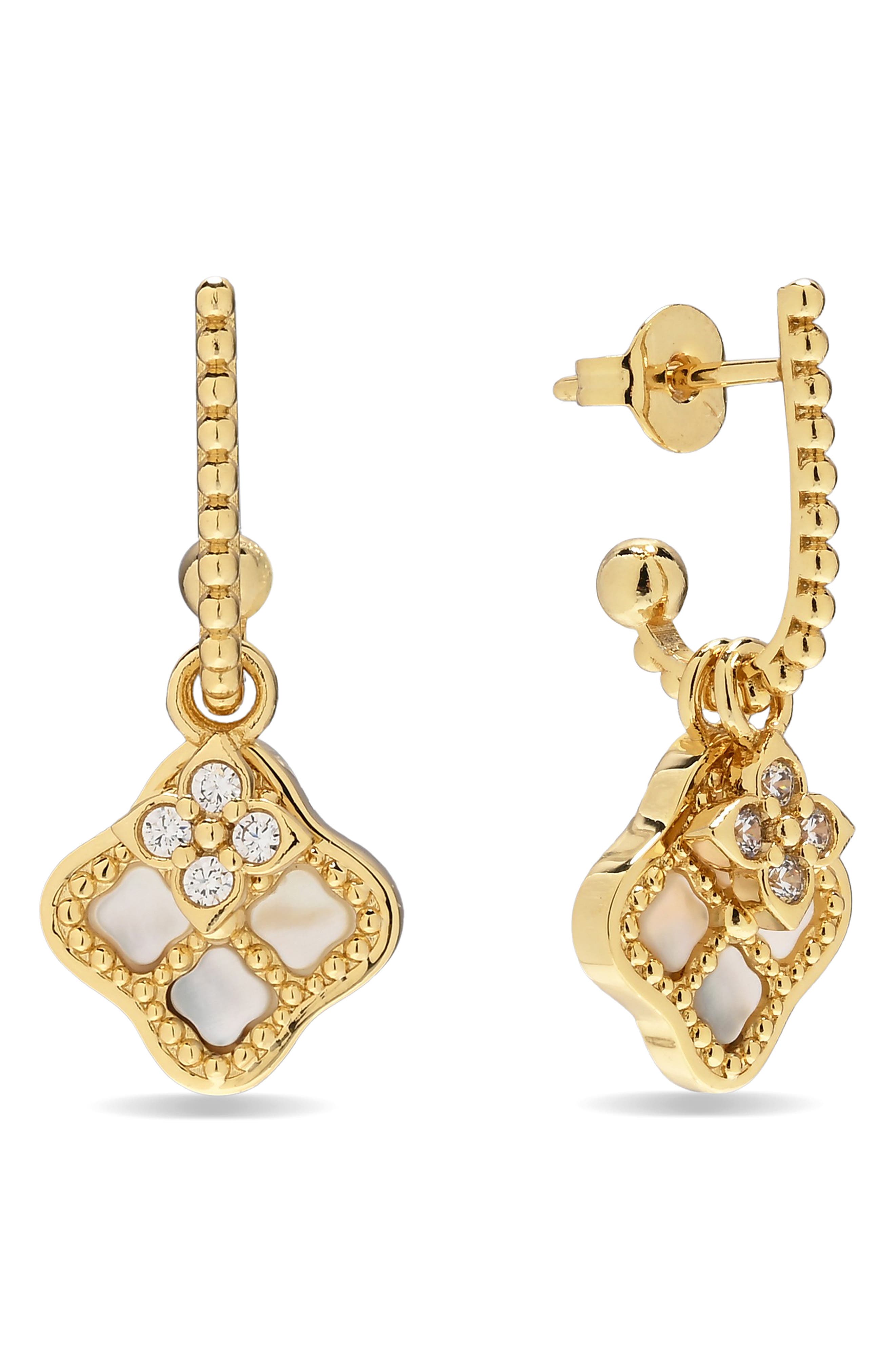 Jessica 14k Gold Plated Drop Earrings