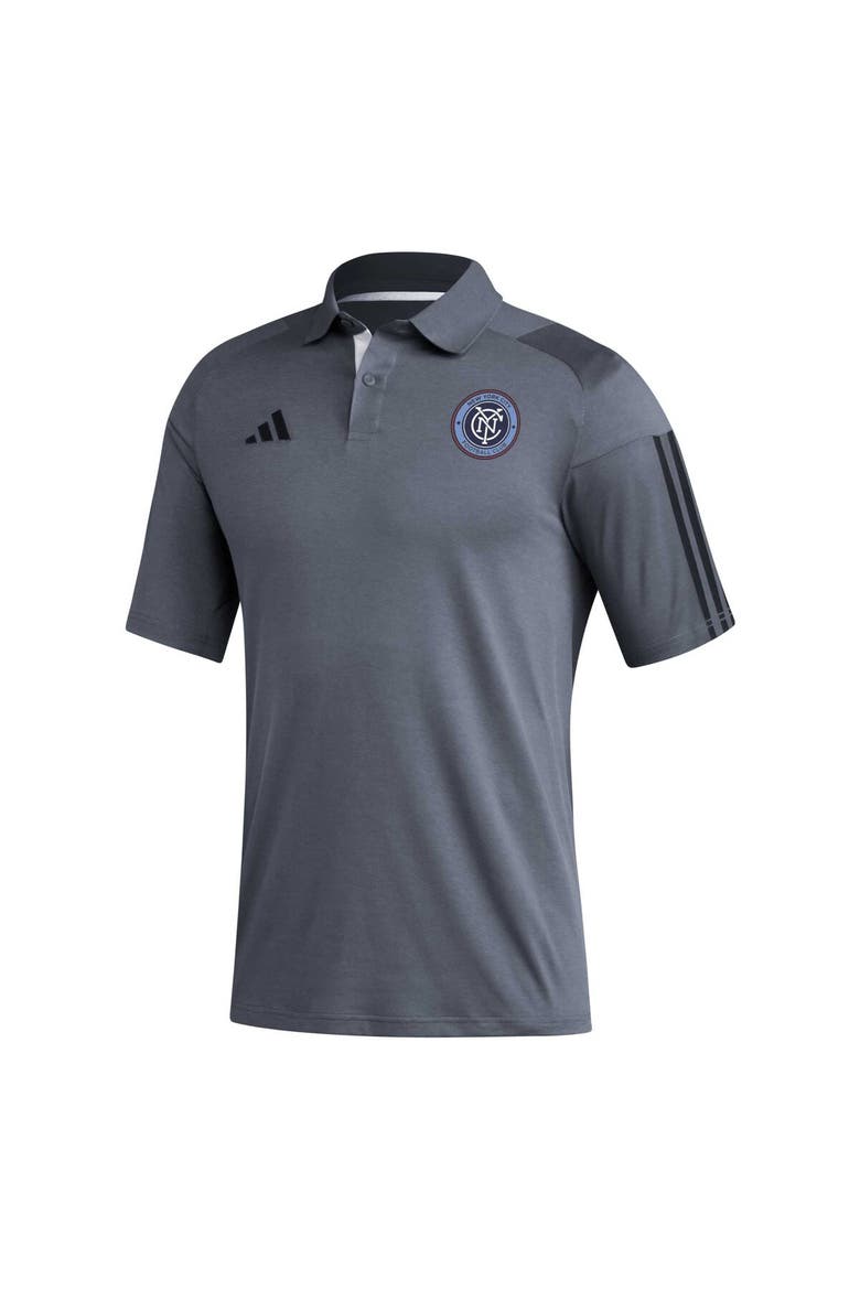 Men's adidas Gray New York City FC 2023 On-Field Training Polo, Alternate, color, Gray