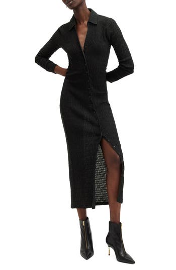 Allsaints Connie Midi Dress In Black