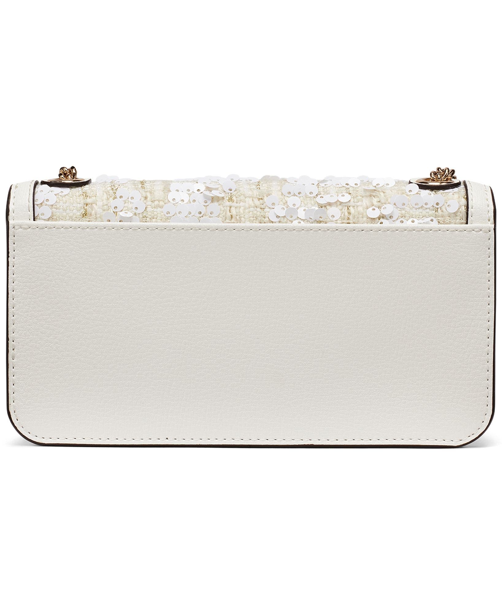 Kosette Boucle+Sequins Crossbody, Alternate, color, Winter White