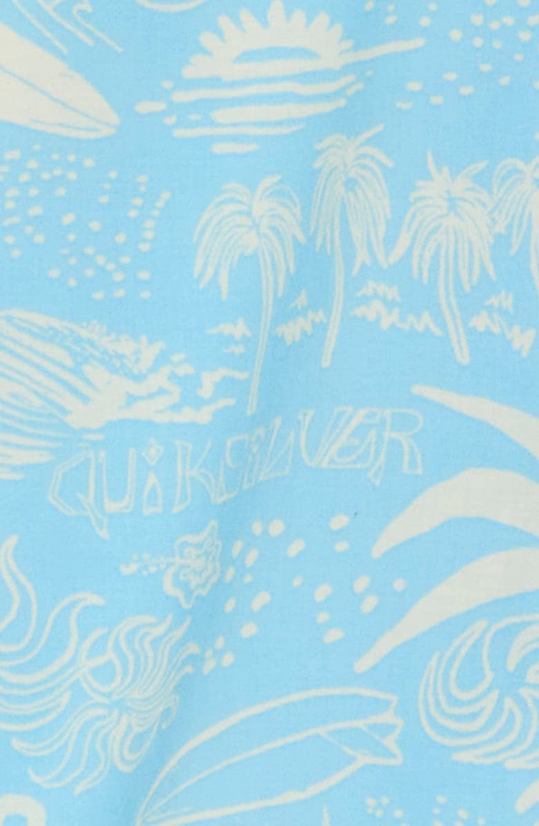 Quiksilver Kids' Apero Flow Classic Short Sleeve Cotton Button-Up Shirt, Alternate, color, 