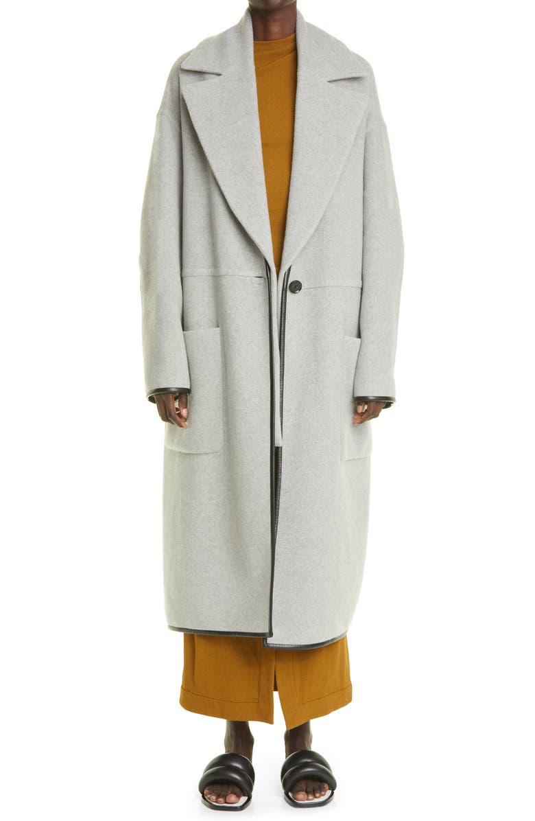 Proenza Schouler Oversize Double Face Cashmere Coat with Removable Collar, Main, color,