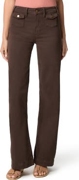 PAIGE Leenah Patch Pocket Wide Leg Jeans