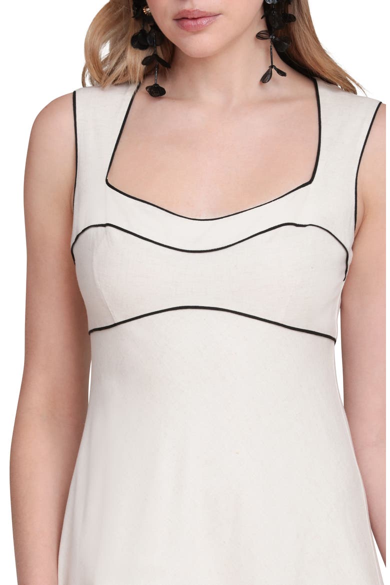Contrast Pipe Midi Dress, Alternate, color, CREAM