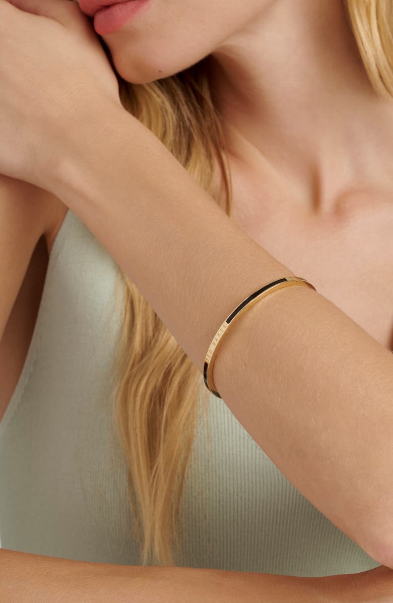 Ted Baker Rolo Classic Color Hinge Bracelet, Alternate, color, Gold/Black