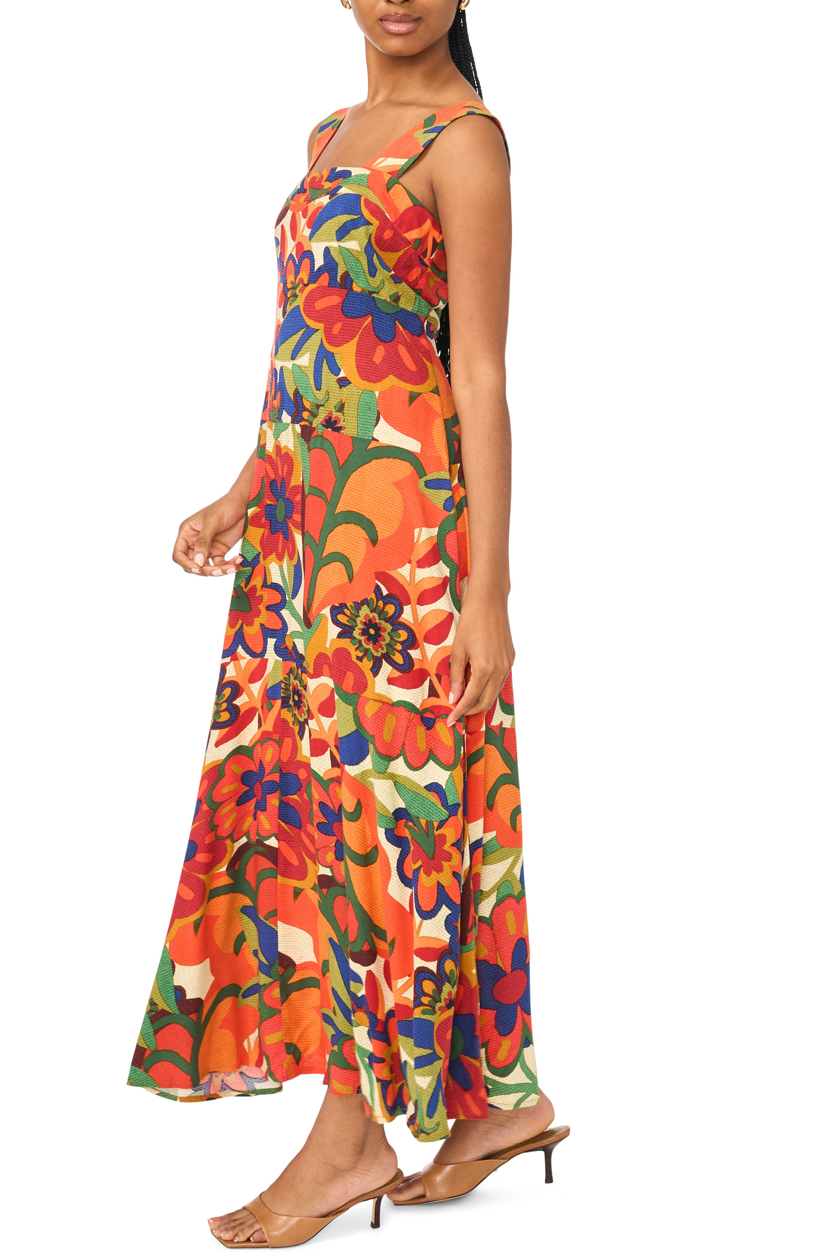 Halogen® Floral Challis Tiered Maxi Dress (Women) | Nordstromrack