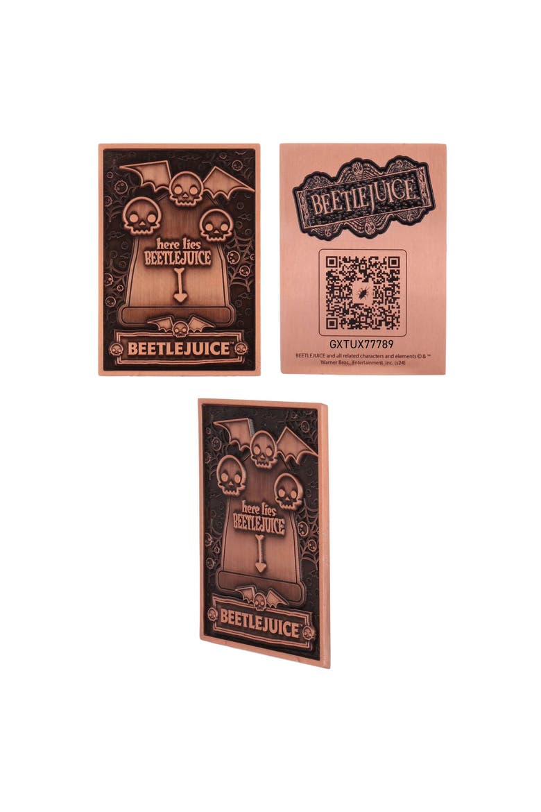 Digiplate Starter Pack Beetlejuice 3 Metal Cards Phone Stand, Alternate, color, Multicolored