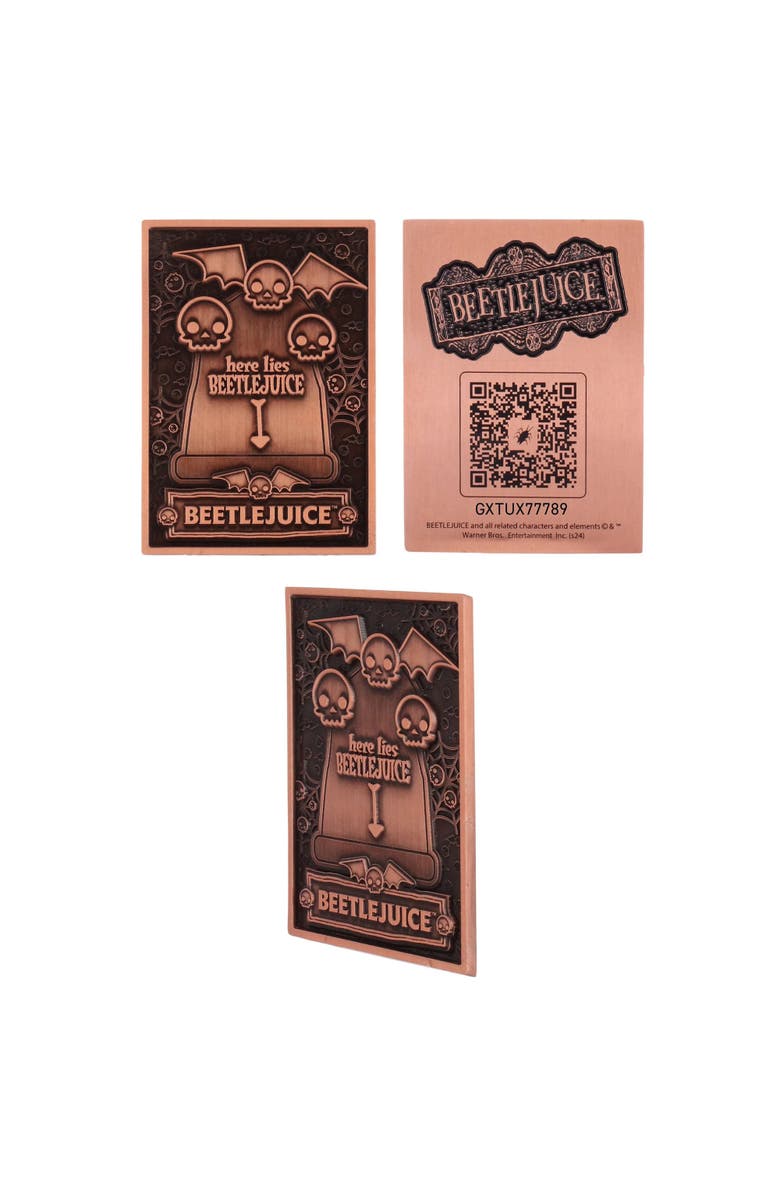 Exquisite Gaming Digiplate Starter Pack Beetlejuice 3 Metal Cards Phone Stand, Alternate, color, Multicolored