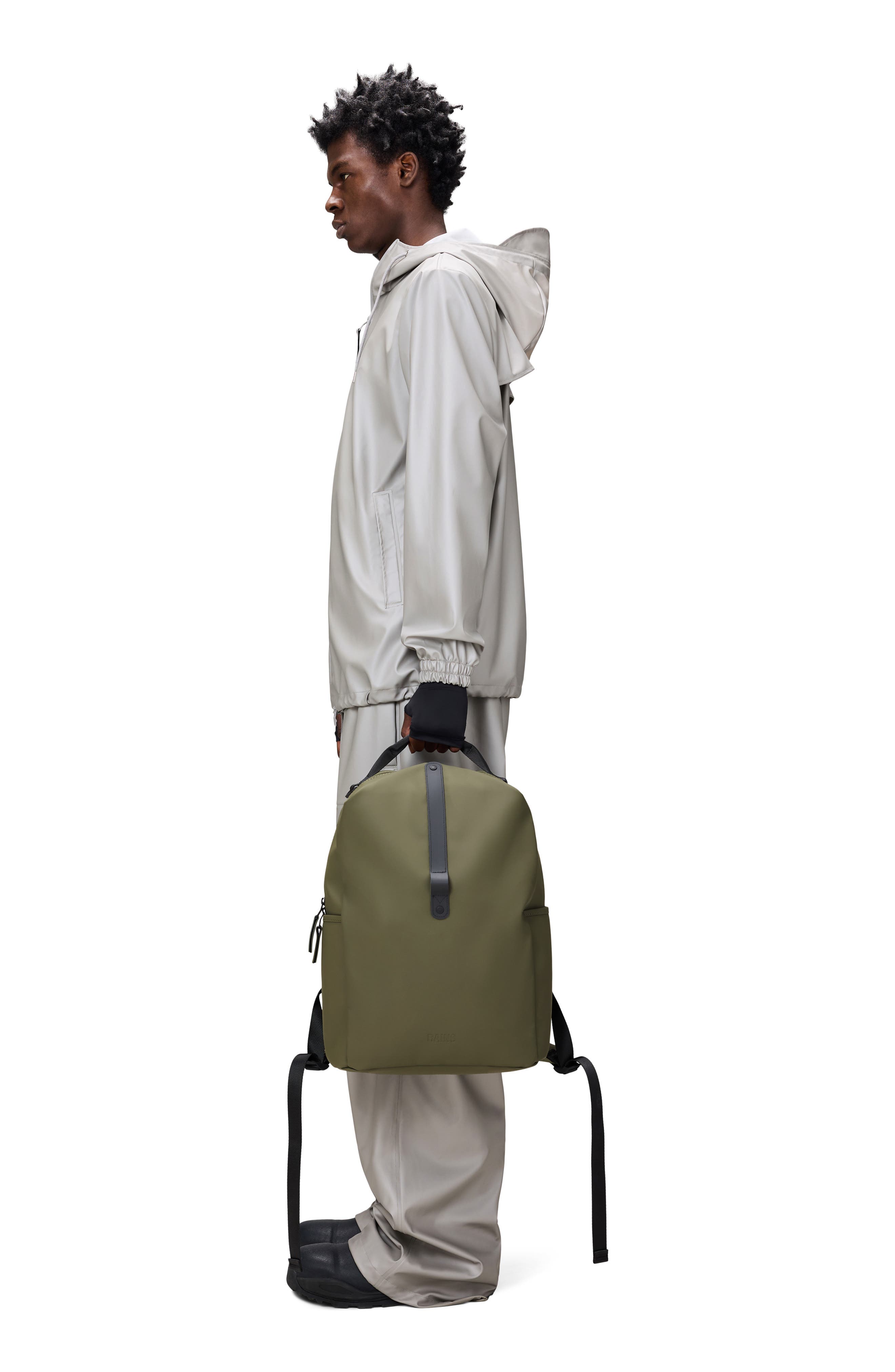 Rains Waterproof Clip Front Backpack, Alternate, color, Marsh