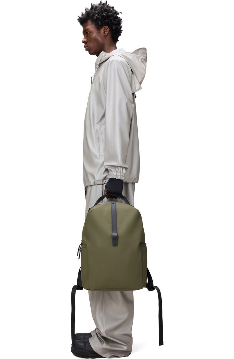 Rains Waterproof Clip Front Backpack, Alternate, color, Marsh