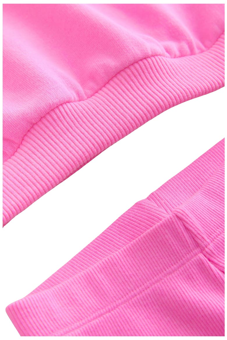 Kids' Sweatshirt & Bike Shorts, Alternate, color, PINK