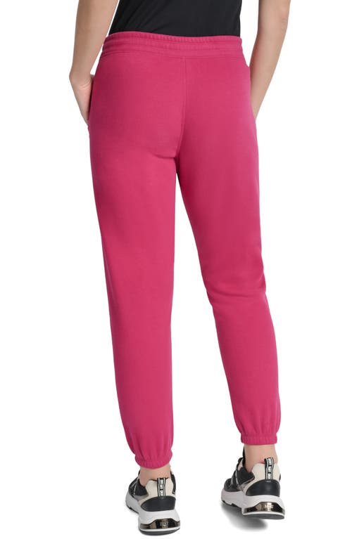 Dkny Logo High Waist Relaxed Joggers In Pink