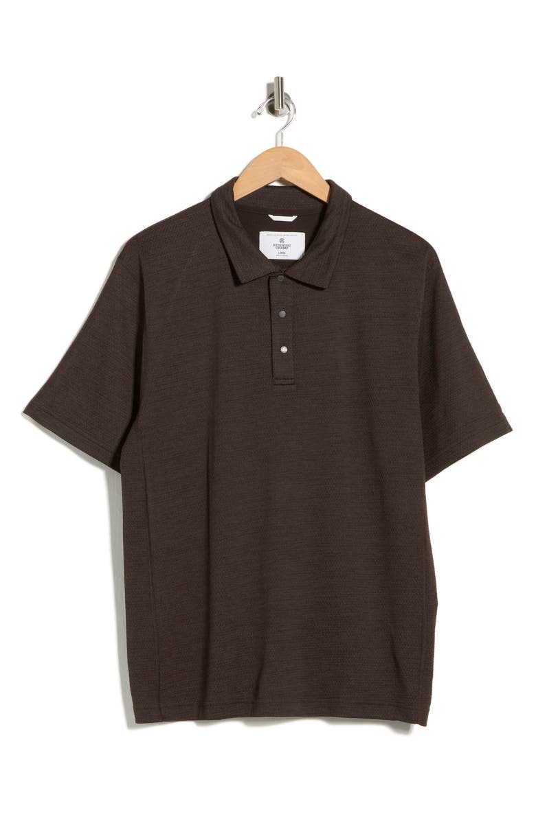 Reigning Champ Solotex<sup>®</sup> Mesh Tiebreak Performance Polo, Alternate, color, Coffee