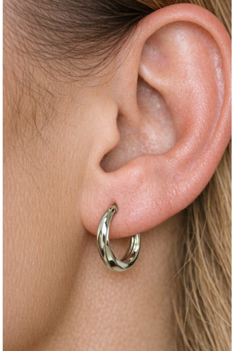 Textured Hoop Earrings, Alternate, color, SILVER