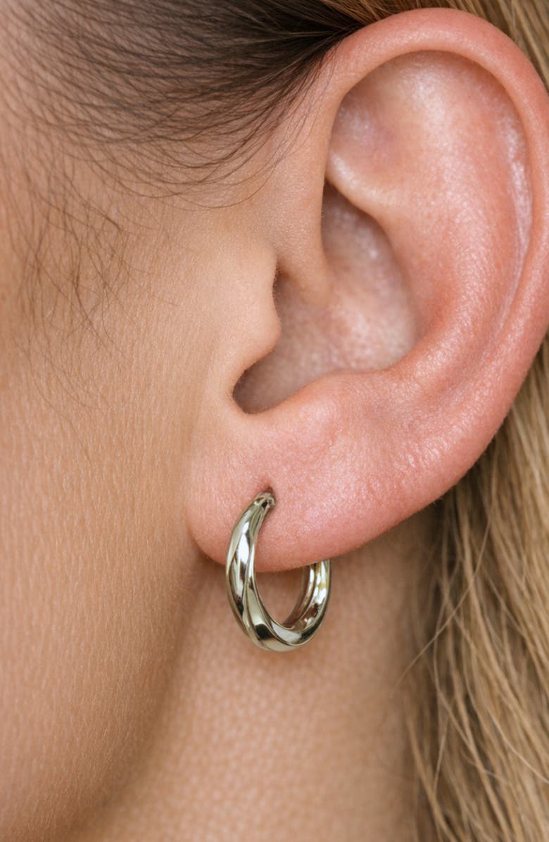 ARGENTO VIVO Textured Hoop Earrings, Alternate, color, 