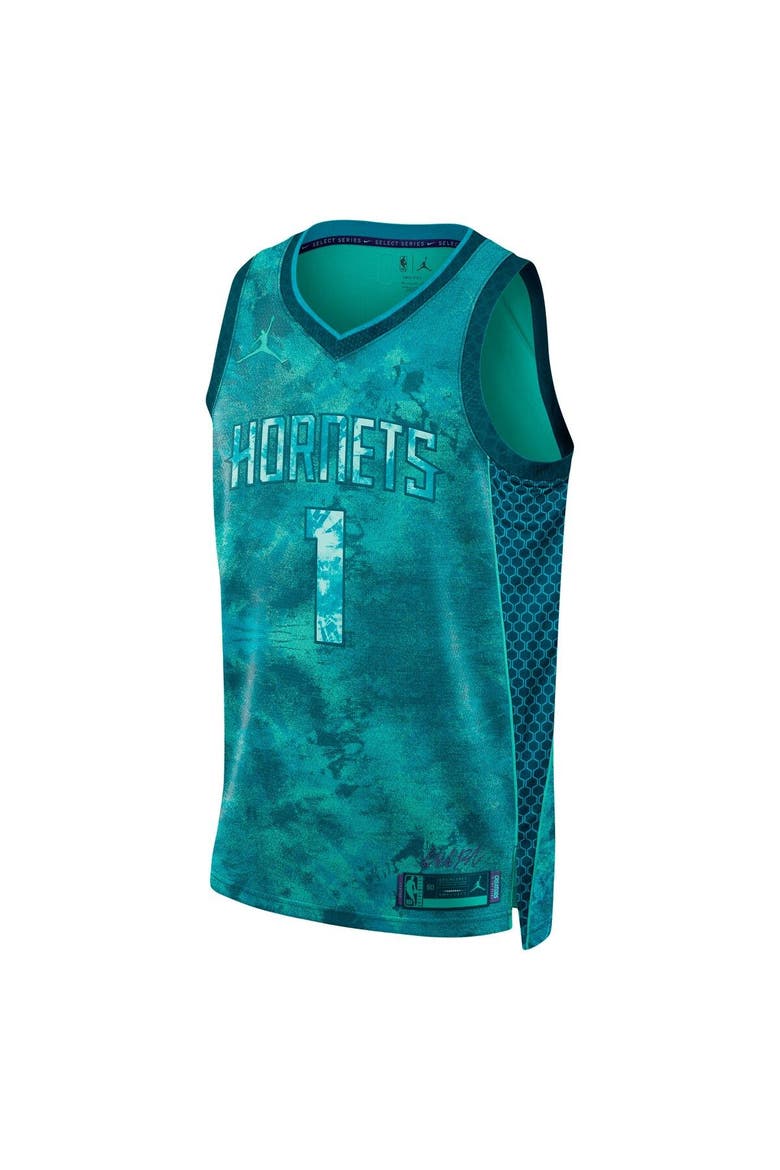Unisex Jordan Brand LaMelo Ball Teal Charlotte Hornets Select Series Swingman Jersey, Alternate, color, Mint