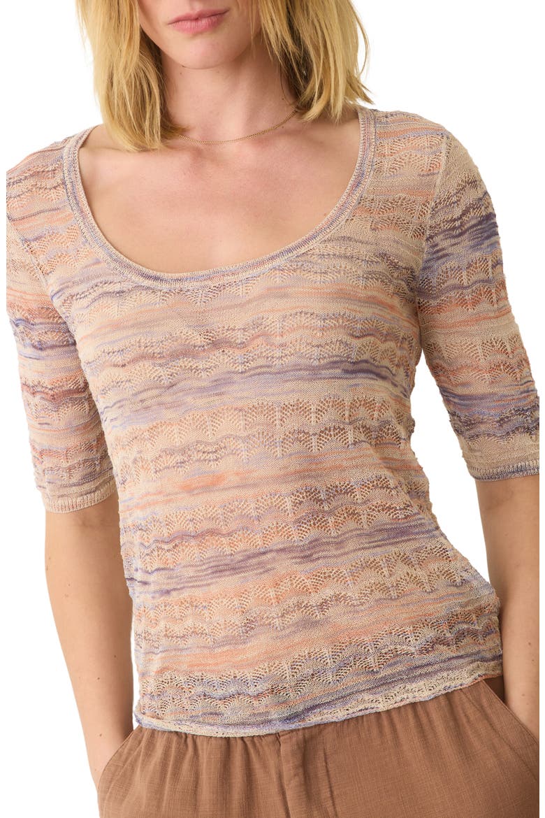 Alana Pointelle Sweater, Main, color, WARM DREAM