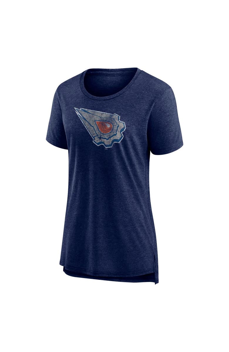 FANATICS Women's Fanatics Heather Navy Edmonton Oilers Special Edition 2.0 Modern T-Shirt, Alternate, color, Heather Navy