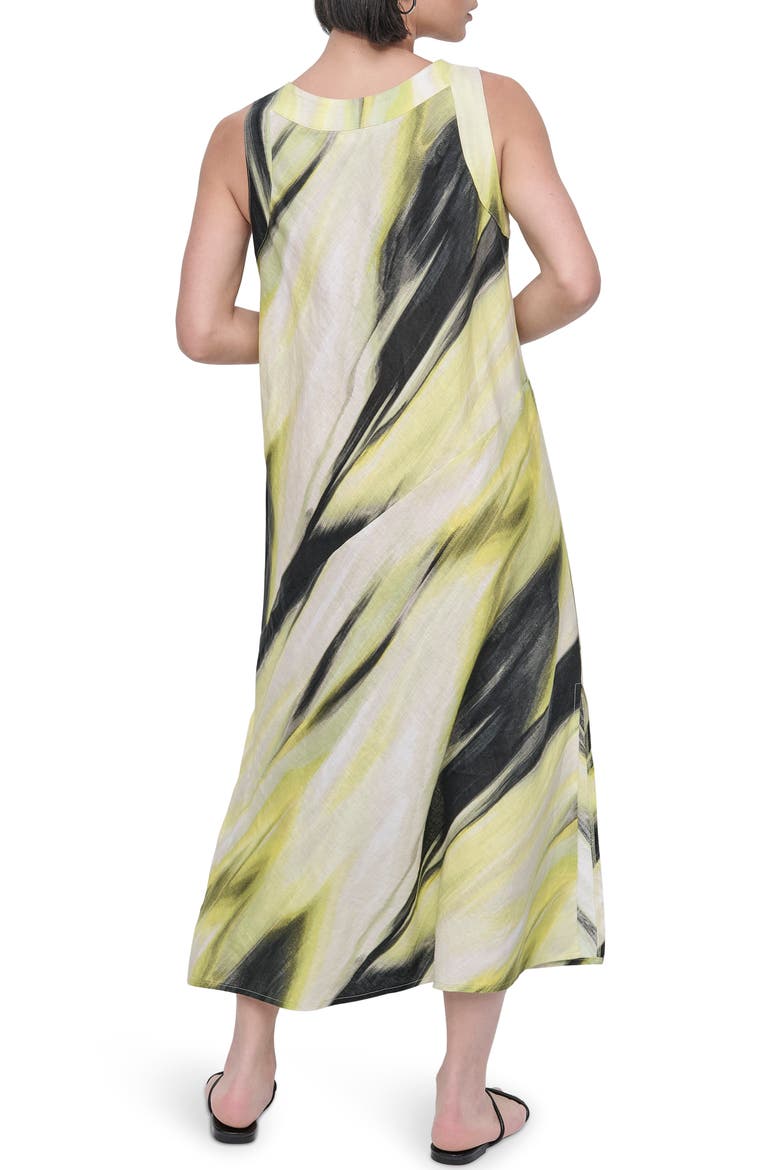 Print Panel Sleeveless Maxi Dress, Alternate, color, LINEN MULT