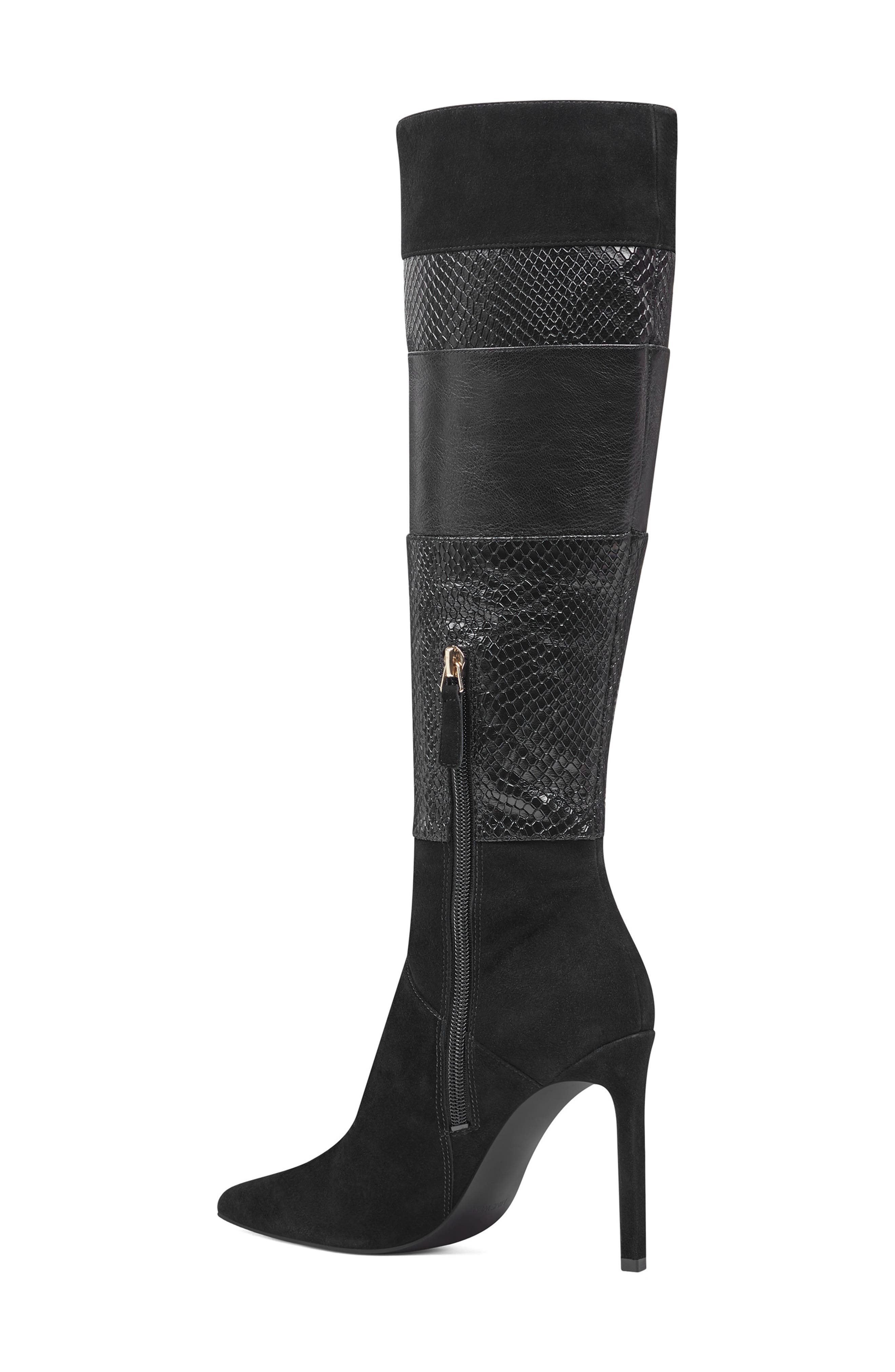 Nine West Toprank Blocked Knee High Boot, Alternate, color, 