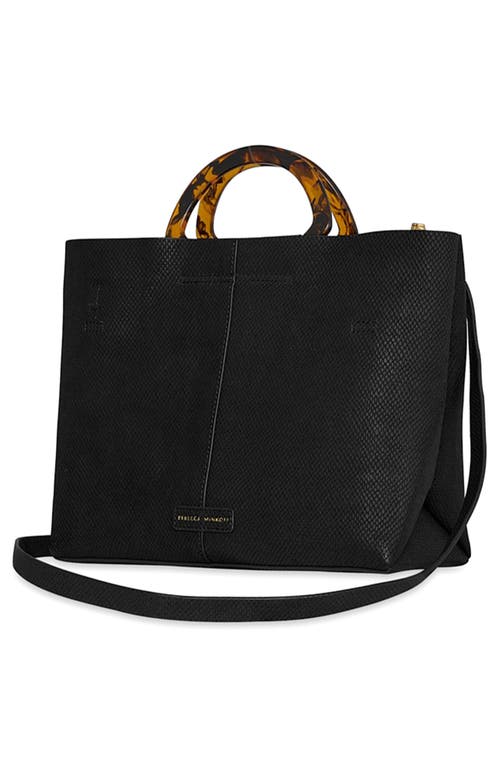 Rebecca Minkoff Square Tote With Resin Handle Bag In Black
