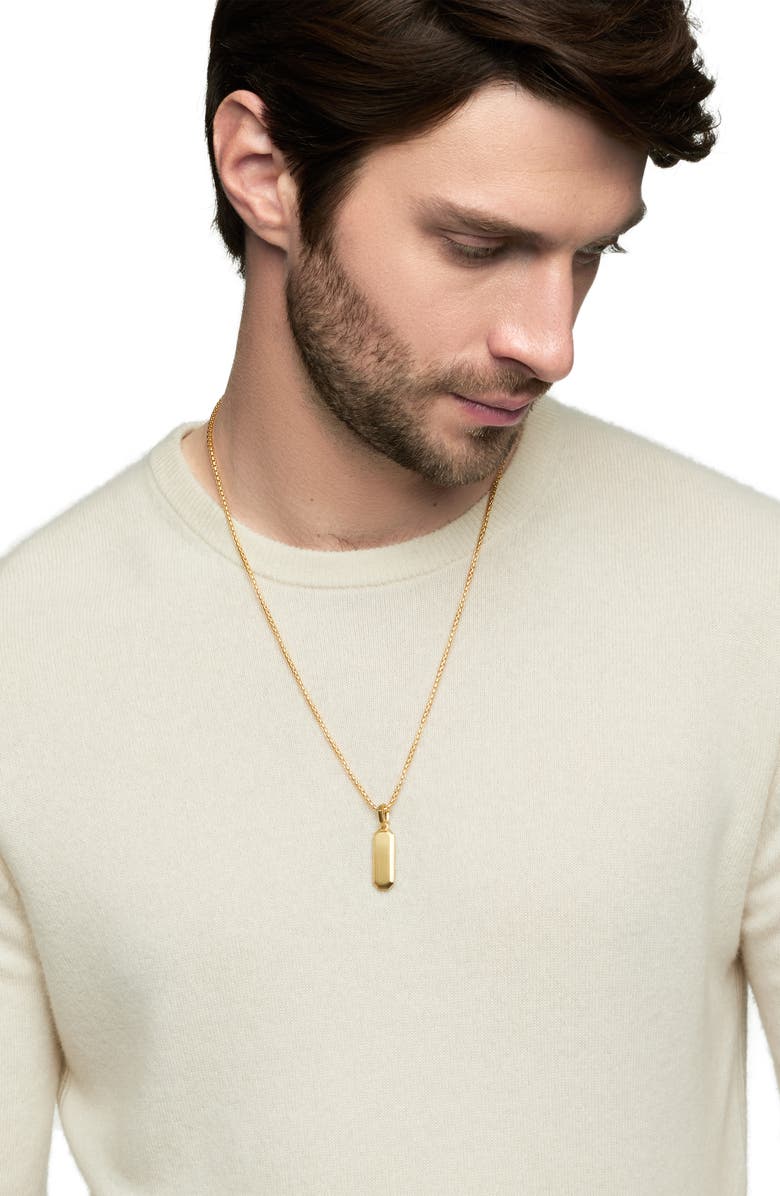 David Yurman Men's Streamline Dog Tag Pendant, Alternate, color, 18K Yellow Gold