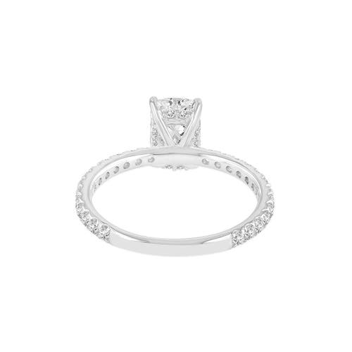 Luvmyjewelry Melina 14k White Gold Cushion Lab Grown Diamond Engagement Ring In 14k White Gold