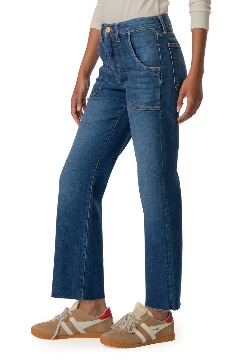 Avery Raw Hem High Waist Straight Leg Jeans, Alternate, color, FORTUNE