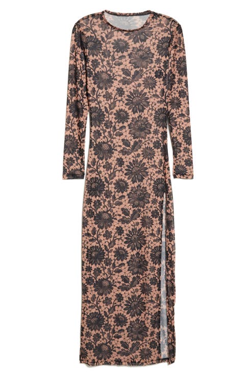 Lace Mesh Maxi Nightgown