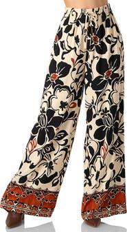 IVONNE Floral Wide Leg Trousers