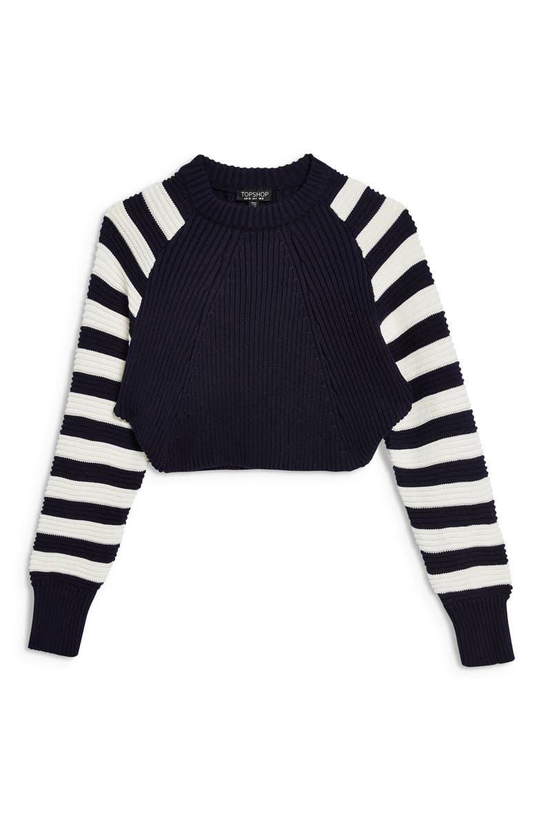Topshop Super Crop Sweater, Alternate, color, 