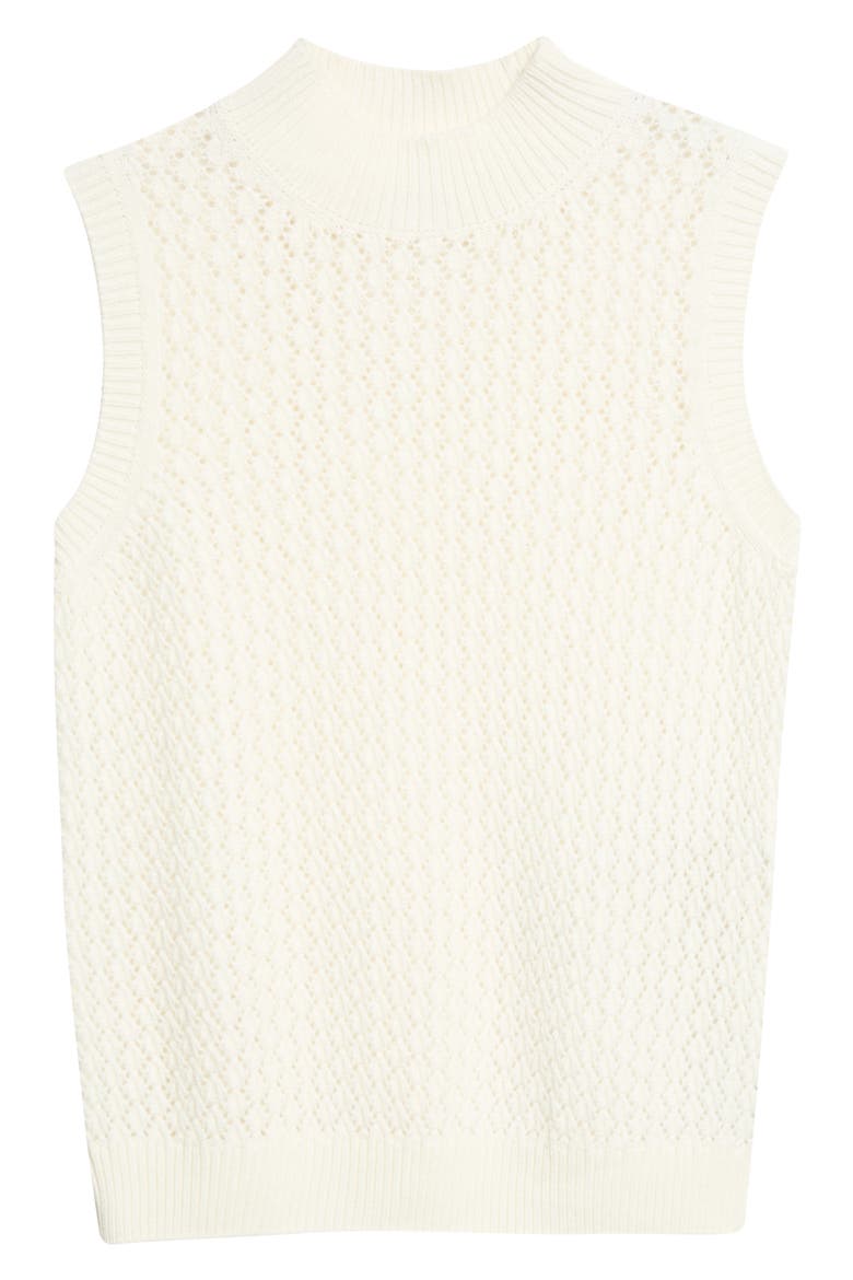Cashmere Sweater Vest, Alternate, color, 01 WHITE