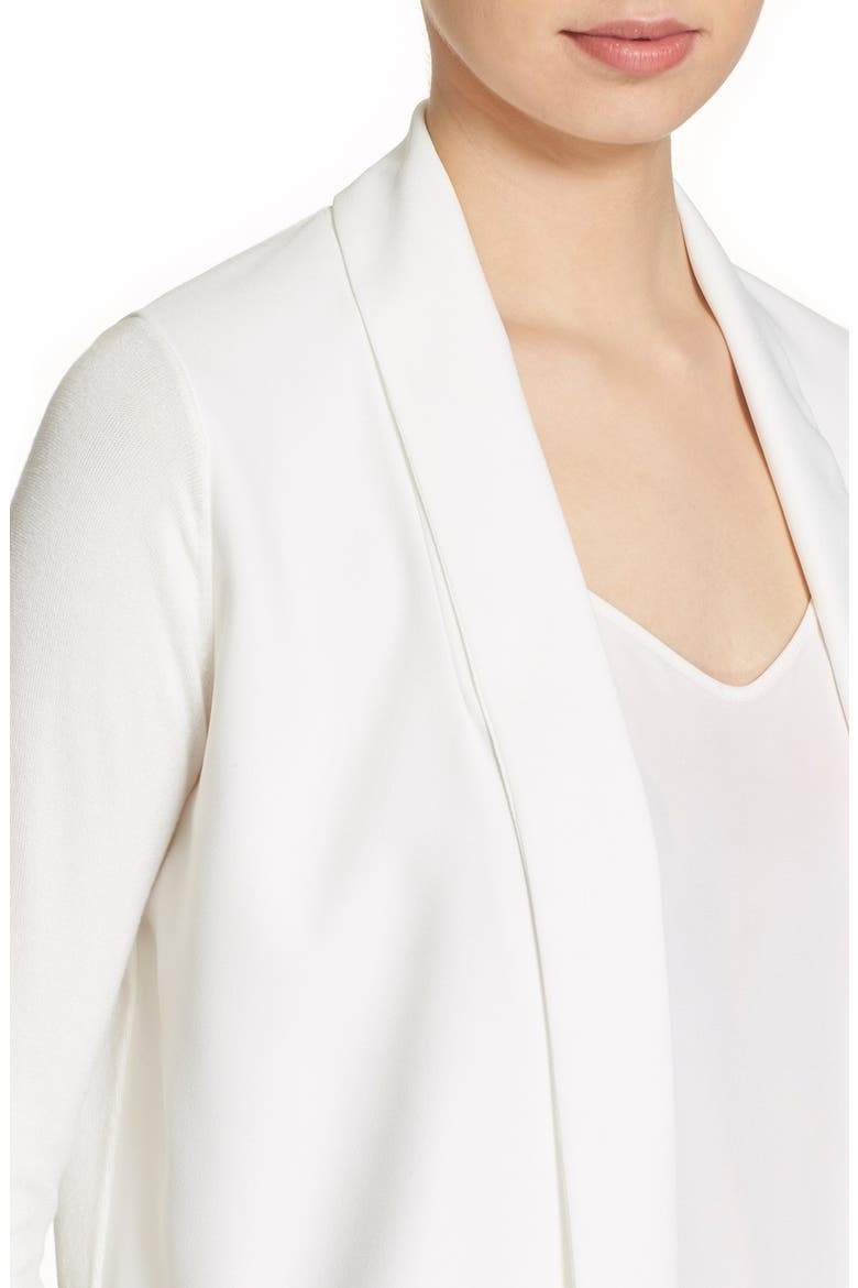 'Faiyly' Mixed Media Cardigan, Alternate, color, CREAM
