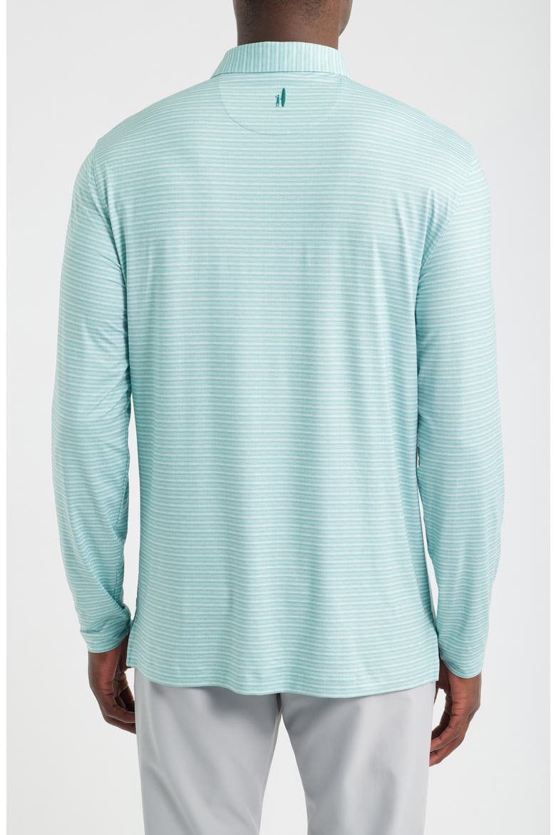 Printed Track Stripe Long Sleeve Performance Polo, Alternate, color, SUBLIME