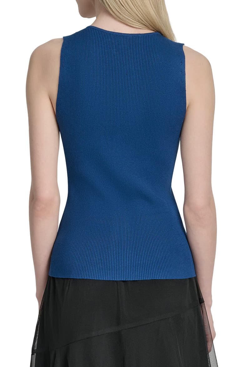 Two-Way Zip Knit Vest, Alternate, color, CADET BLUE