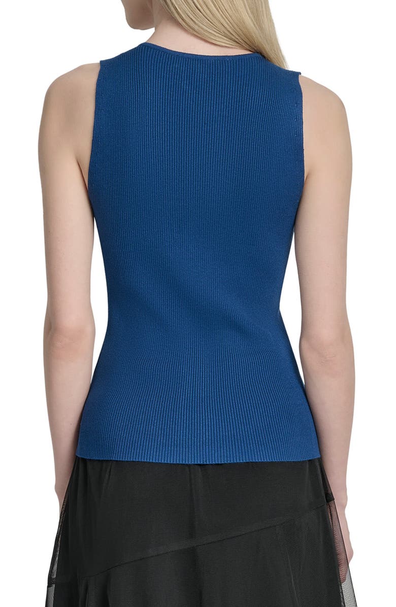 DKNY Two-Way Zip Knit Vest, Alternate, color, Cadet Blue