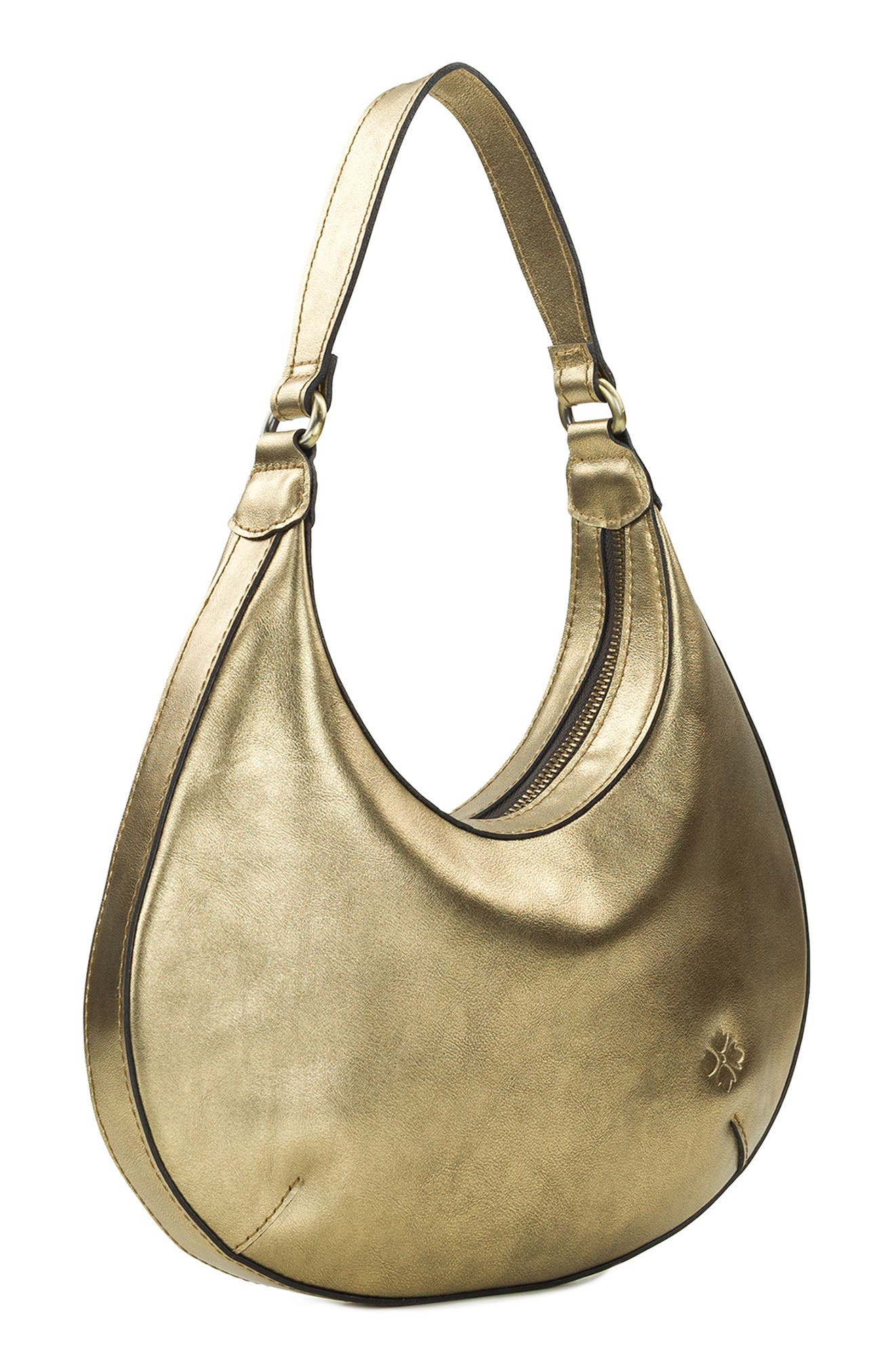 Patricia Nash Coco Crescent Shoulder Bag, Alternate, color, Antique Gold