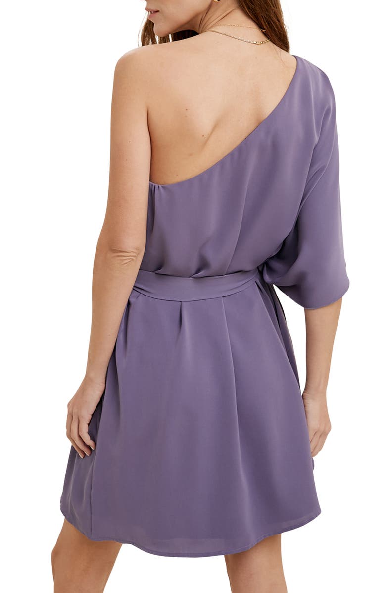 WISHLIST One Shoulder Minidress, Alternate, color, Midnight