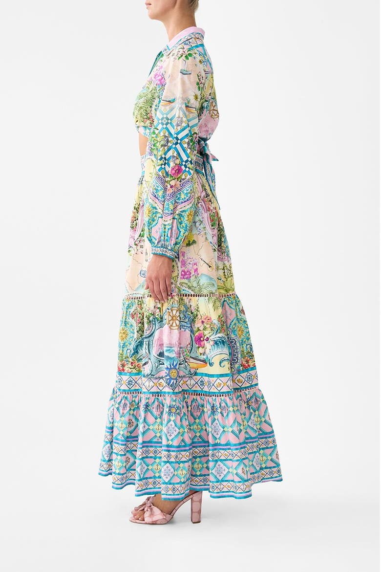 High Waisted Tiered Skirt Just Coasting, Alternate, color, Just Coasting
