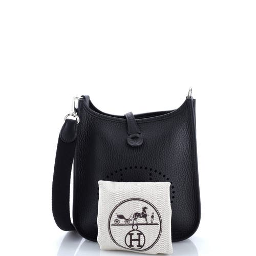 Pre-owned Hermes Hermes Evelyne Bag Gen Iii Clemence Tpm In Black