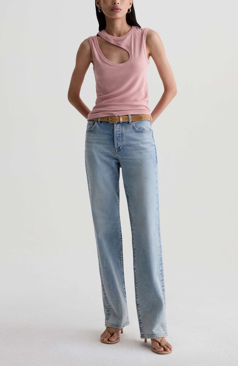 AG Miah Cutout Sleeveless Top, Alternate, color, Sparkling Rose