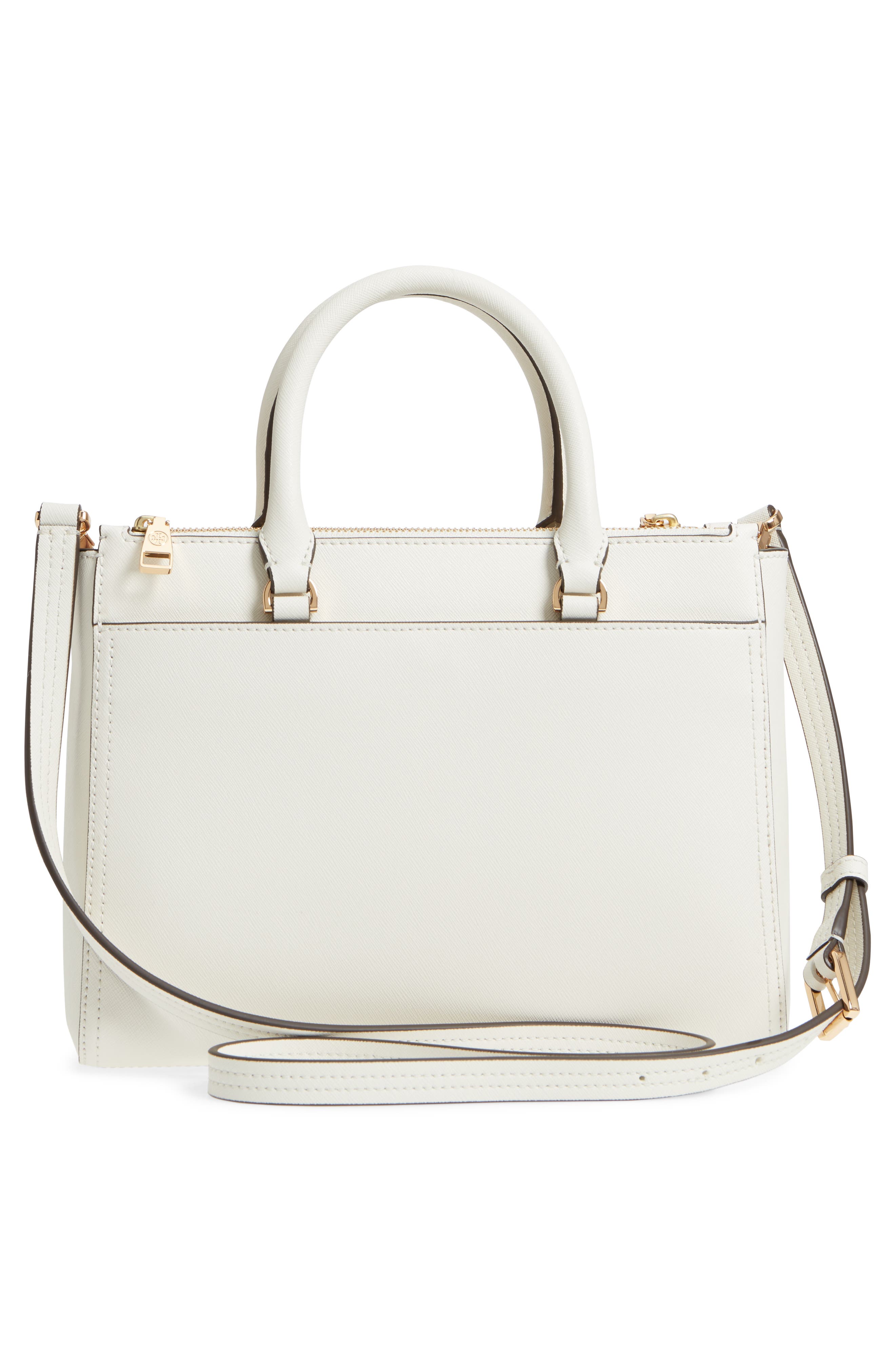 Tory Burch Small Robinson Double-Zip Leather Tote, Alternate, color, 