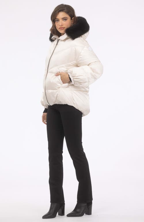 Gorski Apres-ski High-low Jacket With Detachable Trim In White
