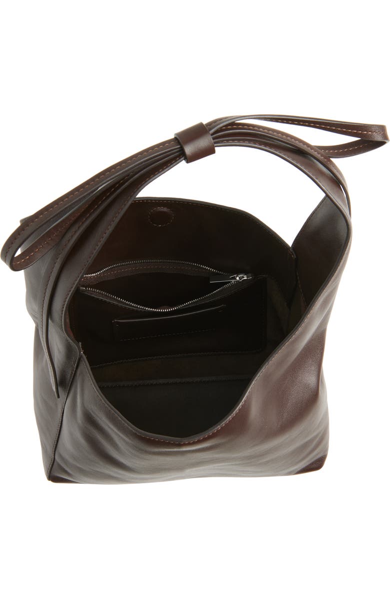 Reformation Small Vittoria Leather Tote, Alternate, color, Tobacco Leather