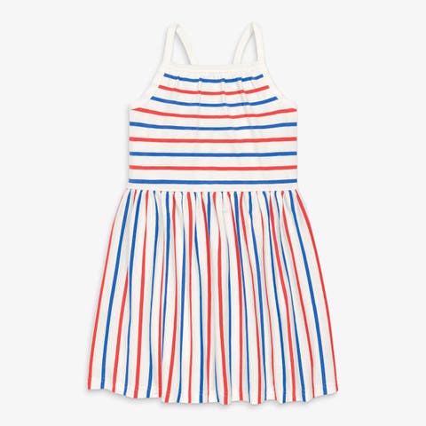 Kids Picnic Dress In Blueberry Stripe (Toddler, Little Kid, Big Kid)