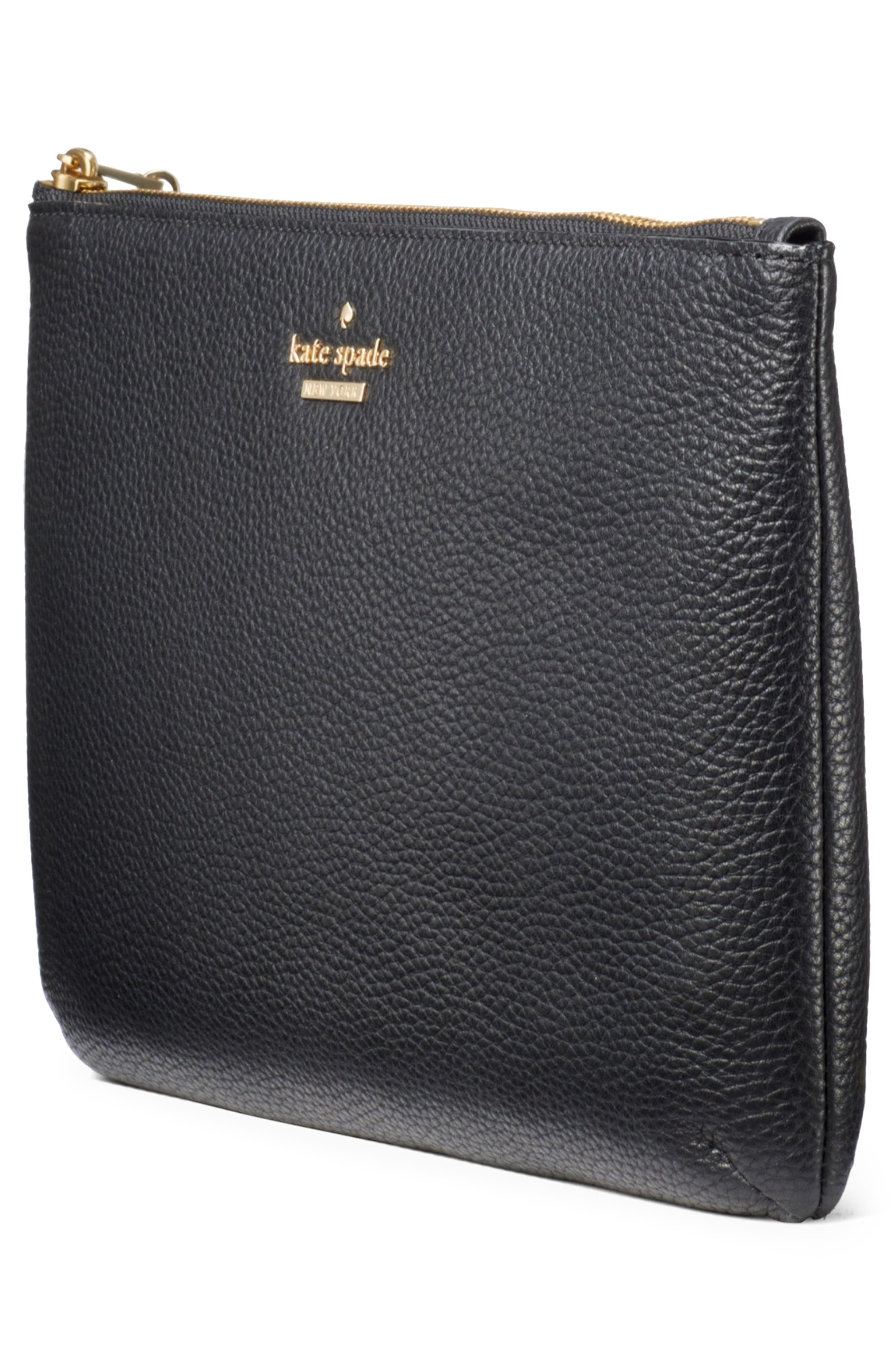 Kate Spade New York jackson street – finley quilted leather clutch, Alternate, color, 