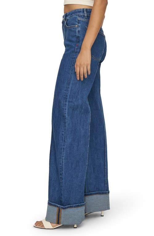 Warp & Weft Warp+weft Cuffed Seam Wide Leg Jeans In Cuff It